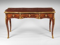 A Louis XV Ormolu Mounted Tulipwood and Kingwood Bureau Plat by B.V.R.B. Circa 1750