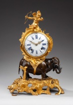 Louis XV Elephant Clock by Le Fore