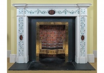 A very fine Irish 18th Century design inlaid marble Chimneypiece