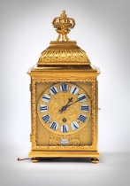 A Fine and Rare Louis XIV Brass-Cased Bracket Clock by Antoine Gaudron