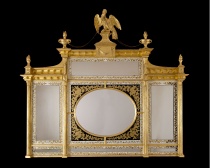 A Superb Regency Verre Églomisé Glass Mirror