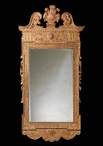 A George II Giltwood and Gilt Gesso Mirror