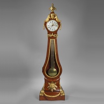 A Late Louis XV Ormolu-Mounted Tulipwood and Amaranth Regulateur de Parquette by Lepaute